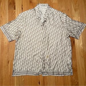 DIOR Oblique Monogram Silk Button Shirt